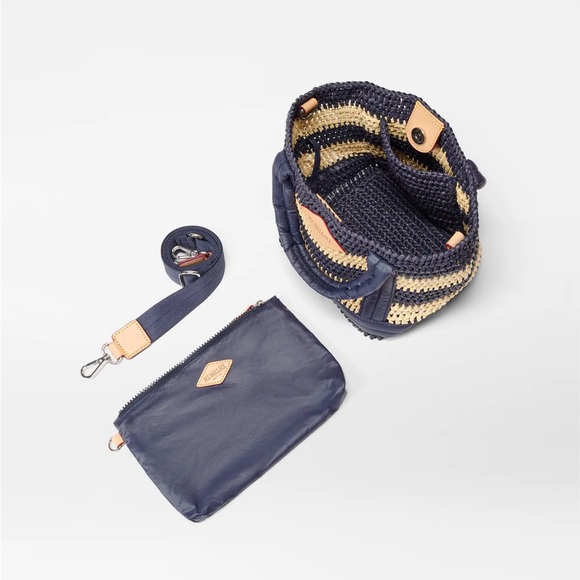 MZ Wallace Navy and Tan Woven Tote - Picture 4 of 5